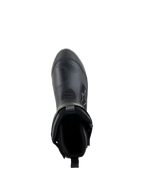 Alpinestars Bottes Stella RT-7 Touring Drystar® pour femme, noir, vue de dessus montrant l'ouverture de la botte et la doublure intérieure, construction avancée en microfibre et textile pour le touring d'aventure