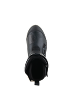 Bottes Alpinestars Stella RT-7 Touring Drystar®, bottes de moto touring pour femme, noir et blanc, vue de dessus montrant l'ouverture de la botte, avec col rembourré, tirette arrière et tige en microfibre durable avec logo Alpinestars.