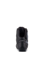 Chaussures Alpinestars Faster-3 Rideknit®, chaussures de moto, noir, gris et rouge vif, vue arrière montrant le contrefort de talon en TPR et le col rembourré, construction élégante en microfibre et textile