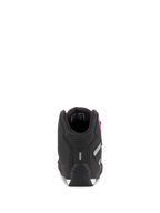 Chaussures Alpinestars Stella Sektor Femme, noir et fuchsia, vue arrière montrant la construction du talon et le détail réfléchissant, chaussures de moto en microfibre légère