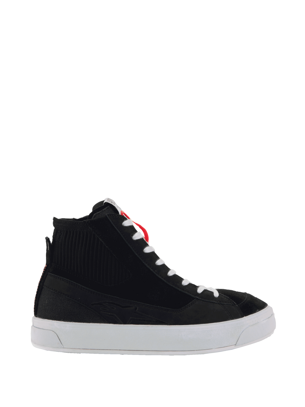 Alpinestars Stella Stated Podium, chaussures de moto urbaines pour femme, noires et blanches, avec semelles vulcanisées