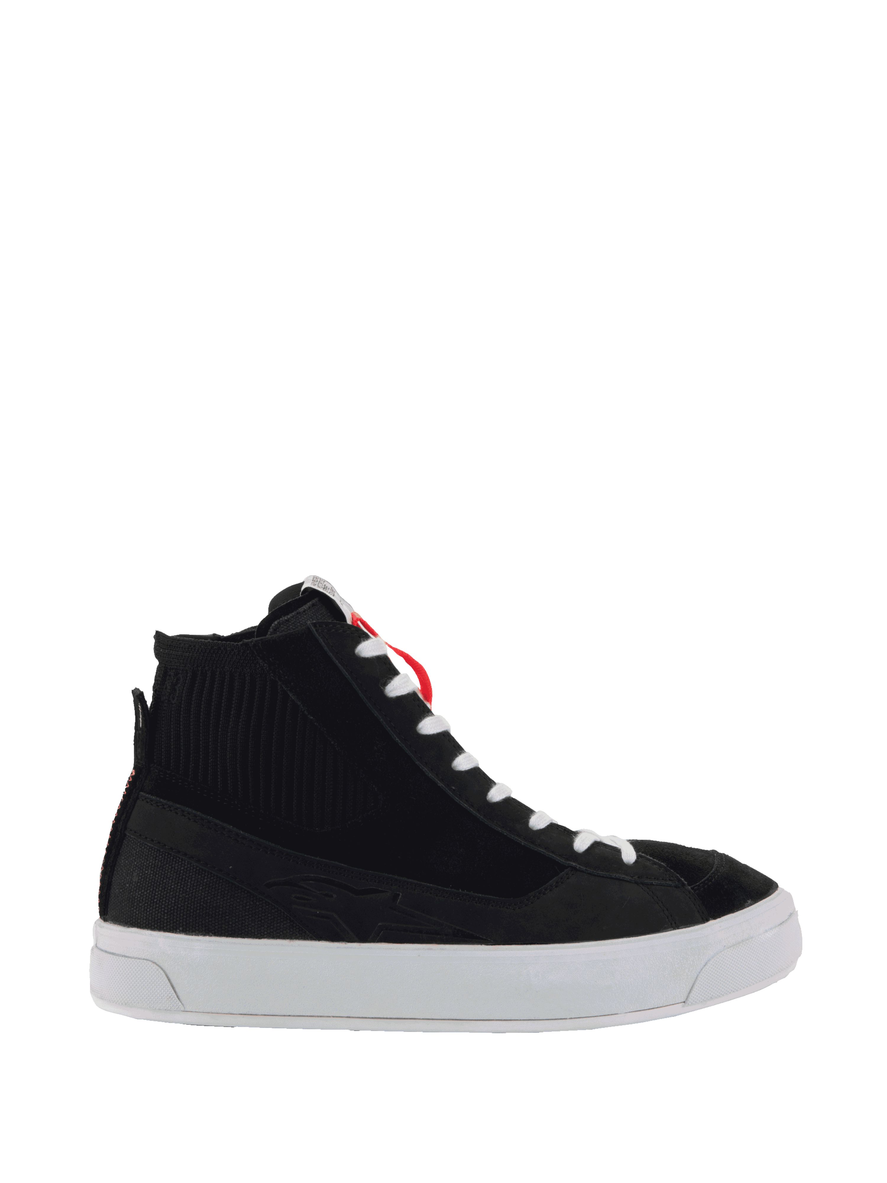 Alpinestars Stella Stated Podium, chaussures de moto urbaines pour femme, noires et blanches, avec semelles vulcanisées