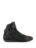 Alpinestars Faster-3 Drystar, chaussures de moto montantes, baskets de moto noir et gris, design avec fermeture à lacets et sangle velcro, châssis en microfibre imperméable, chaussures de route sportives