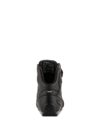 Chaussures de moto Alpinestars Faster-3 Drystar®, Noir Gris Froid, vue arrière montrant le renfort du talon, l'insert réfléchissant et la doublure interne, construction en microfibre imperméable pour la route.