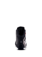 Alpinestars Sektor Waterproof Shoes, Motorcycle Riding Shoes, Black White Gray, rear view showing heel protection, microfiber chassis, and durable rubber sole.