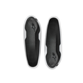 Alpinestars Toe Slider, sliders de rechange pour bottes de course moto, noir et blanc, protections ovales avec logo étoile embossé, pièces de rechange durables en métal pour bottes de racing