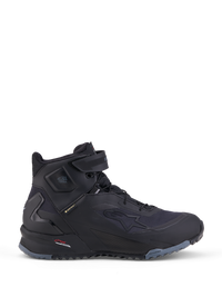 Alpinestars Cr-X Gore-Tex Shoes, Black and Dark Gray motorcycle riding shoes with waterproof GORE-TEX membrane and adventure outsole, CE certified