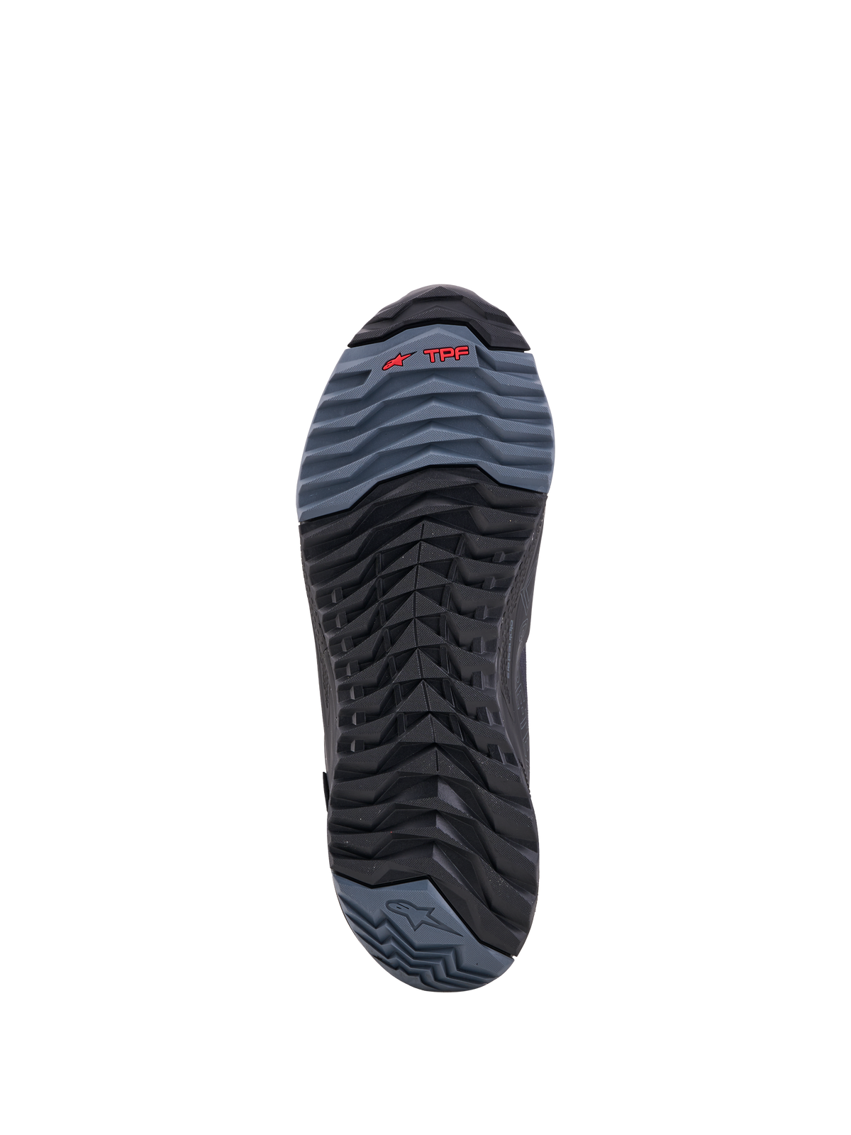 Alpinestars Cr X Gore Tex Chaussures, chaussures de moto, semelle noire et gris foncé avec logo TPF rouge