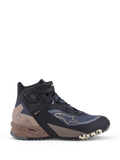 Alpinestars Cr X Gore Tex Chaussures, chaussures de moto étanches, noir, gris foncé et beige, membrane GORE-TEX, protection TPF et laçage haut