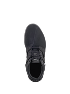 Alpinestars Primer Riding Shoes, Noir, vue de dessus, chaussures de moto urbaines décontractées dotées d'une tige multi-matières avec empiècements en daim et en mesh, fermeture à lacets et logo Alpinestars blanc sur la languette