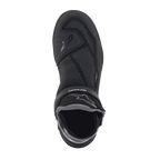 Alpinestars Speedflight Street Shoes, Noir Gun Metal, vue de dessus d'une seule chaussure présentant une tige en maille, des renforts en TPU et une sangle à boucles et crochets, chaussures de moto urbaines