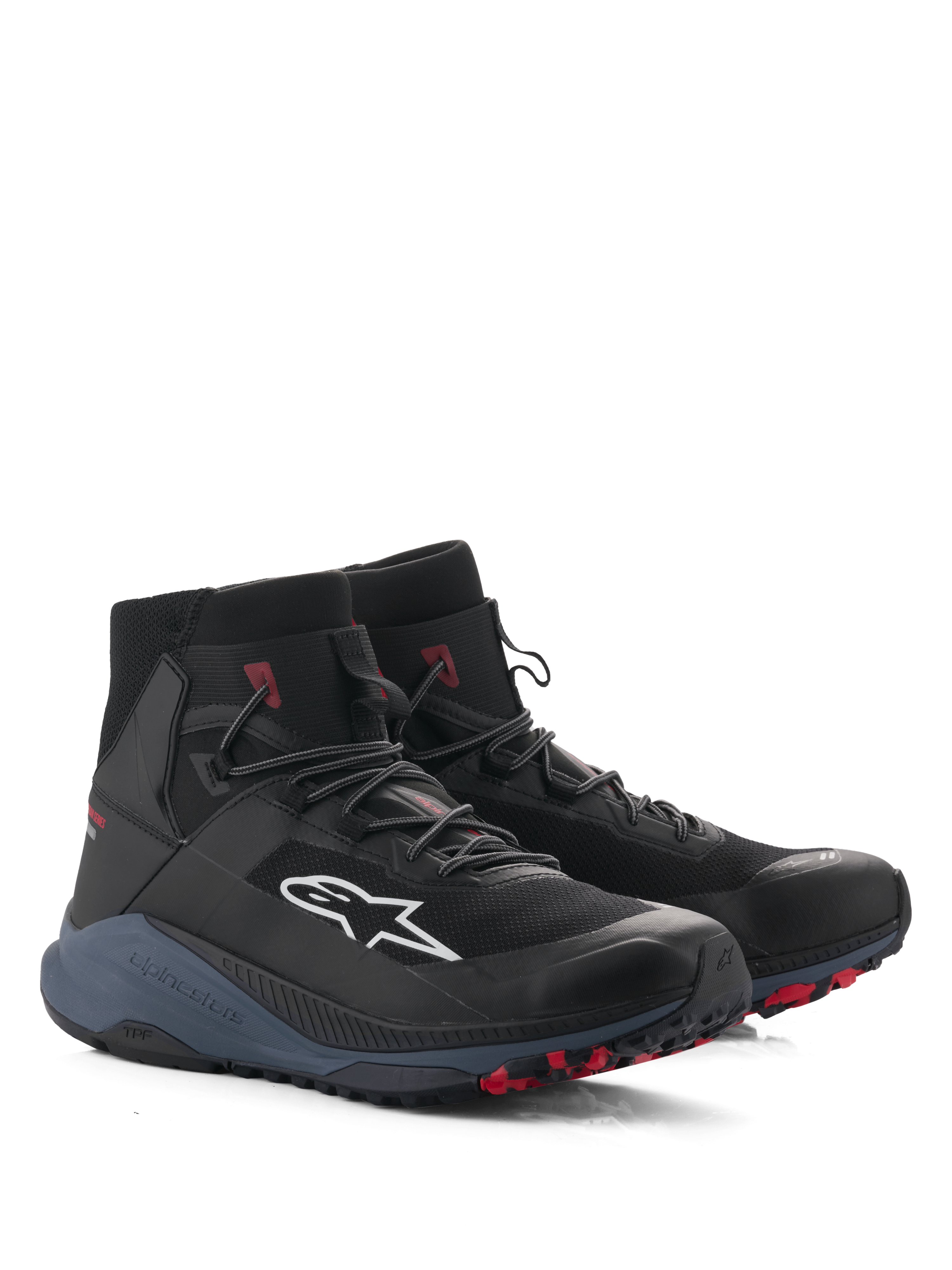 Alpinestars Speedforce XR, chaussures de moto urbaines, noires et rouges, protection de cheville en TPU, certifiées CE