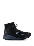 Alpinestars Speedforce XR, chaussures de moto urbaines pour homme, noires et grises avec accents rouges, silhouette style running et protections de cheville intégrées.