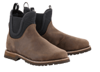 Alpinestars Turnstone Shoes, Chelsea-style Motorcycle Boots, Chocolate Brown, full-grain leather upper with black elastic side panels, rugged lugged sole, protective urban riding footwear