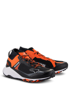 Alpinestars Meta XR V2 Shoes, Sport Casual Shoes, Black Orange and White, featuring a single-piece mesh upper, vibrant orange panels, orange laces, white Astar logo, and a rugged rubber sole designed for traction.