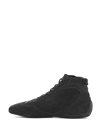 Chaussures Alpinestars SP V2, chaussures de course automobile, noires, profil montant élégant avec tige en daim de première qualité et semelle en caoutchouc fine, conçues pour un ressenti précis des pédales en sport automobile
