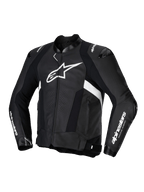 Veste En Cuir Missile V3, veste de moto racing pour homme, noire et blanche, en cuir bovin premium avec protections certifiées CE