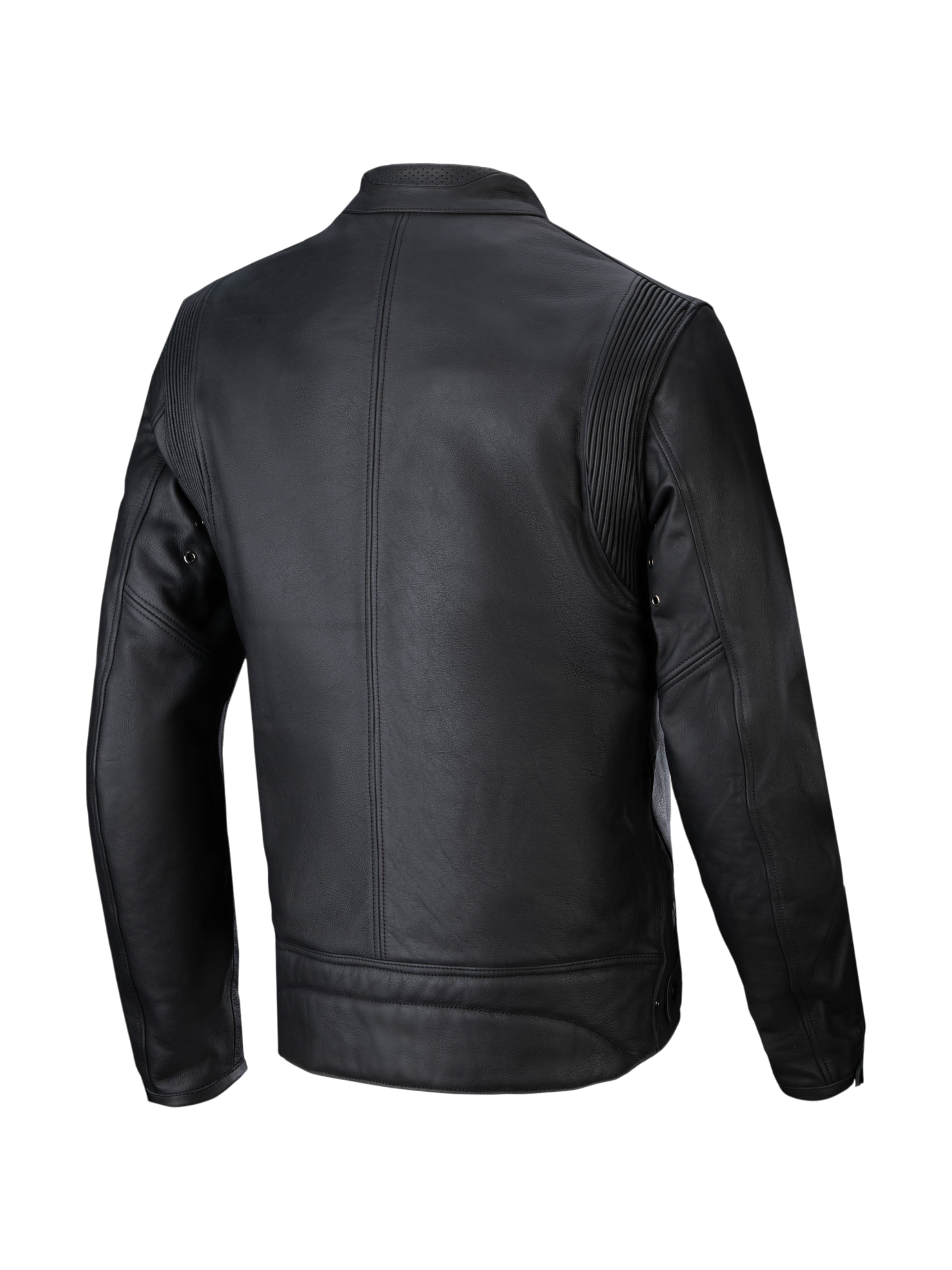 Veste en cuir Alpinestars Dyno, blouson de moto urbain pour homme, noir, cuir de bovin, vue de dos.