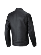 Alpinestars veste en cuir Dyno, blouson de moto urbain pour homme, noir, cuir de bovin premium, vue de dos