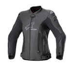 Alpinestars Veste En Cuir Stella GP Plus V4, veste de moto racing pour femme, noire, certifiée CE