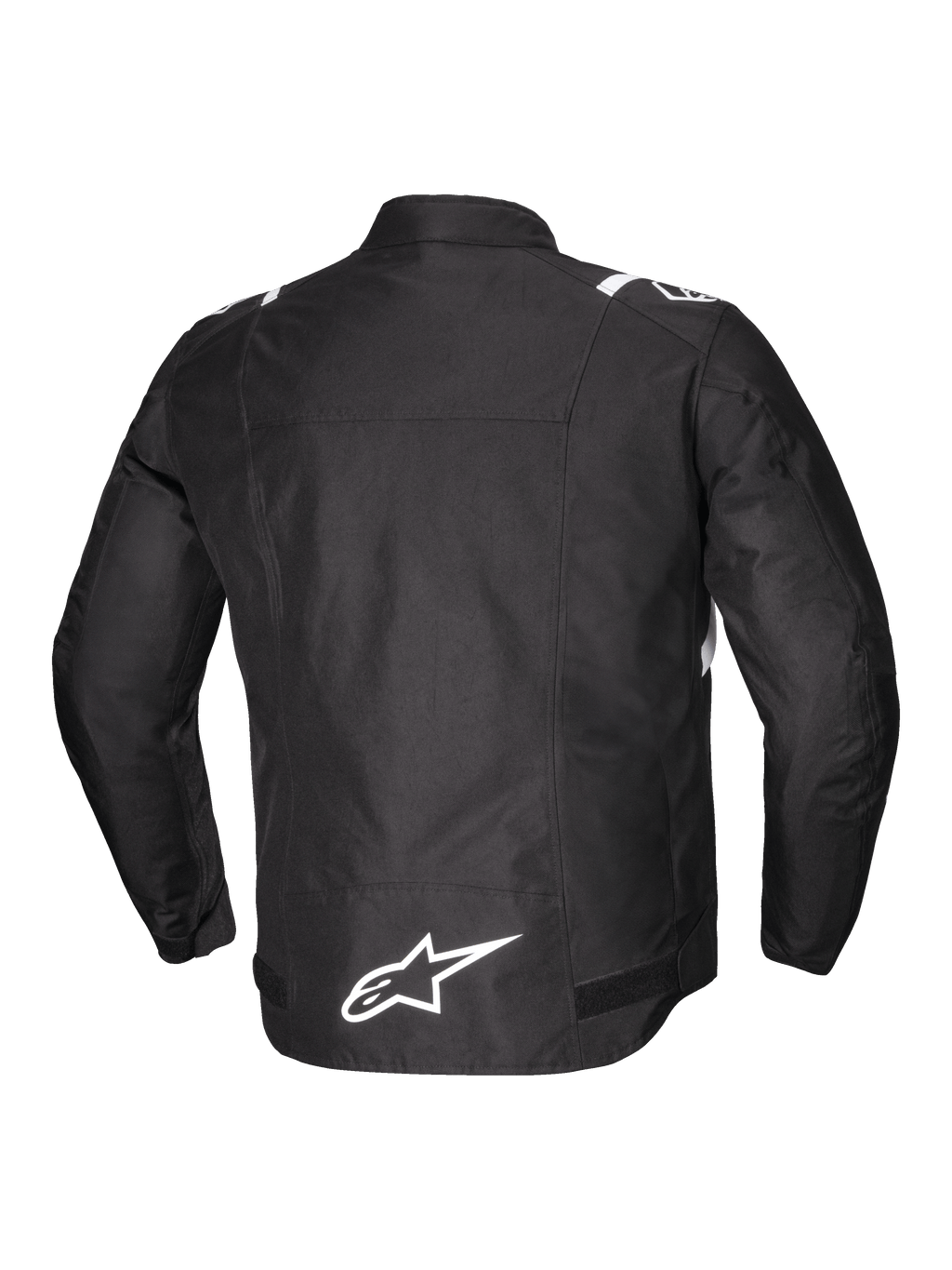 Alpinestars Veste Imperméable T-SPS V2, veste de moto en textile pour homme, vue de dos en noir et blanc, avec logo réfléchissant