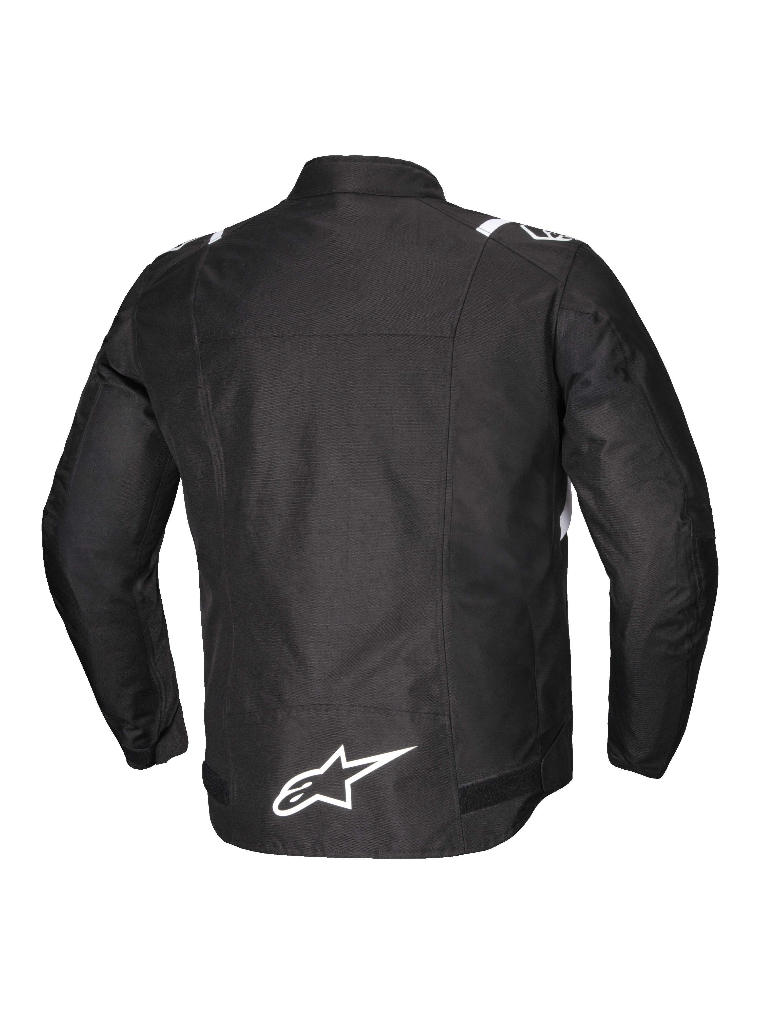 Alpinestars Veste Imperméable T-SPS V2, veste de moto en textile pour homme, vue de dos en noir et blanc, avec logo réfléchissant