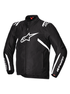 Alpinestars Veste Imperméable T-SPS V2, veste de moto pour homme noire et blanche, étanche avec protections Nucleon Flex Plus et compatibilité Tech-Air