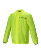 Alpinestars Hurricane Rain V2 Jacket, waterproof motorcycle rain jacket, Yellow Fluo, lightweight packable design with reflective Alpinestars wordmark detailing