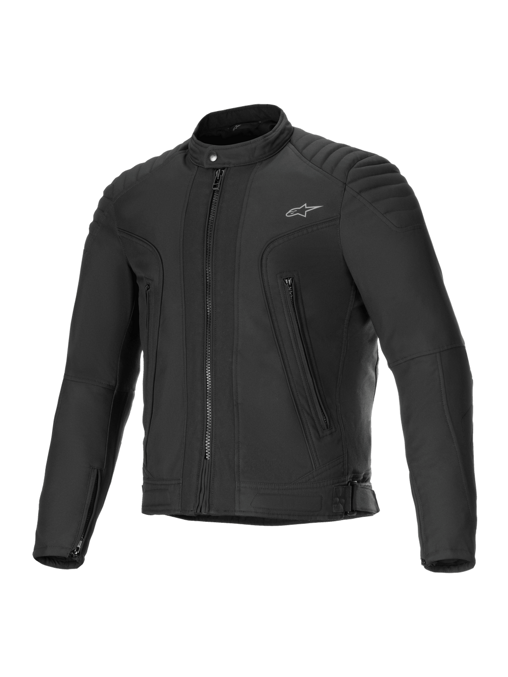 Alpinestars Veste Résistante À L’Eau Clayton, veste de moto urbaine pour homme noire, déperlante avec détails matelassés sur les épaules et poches avant zippées