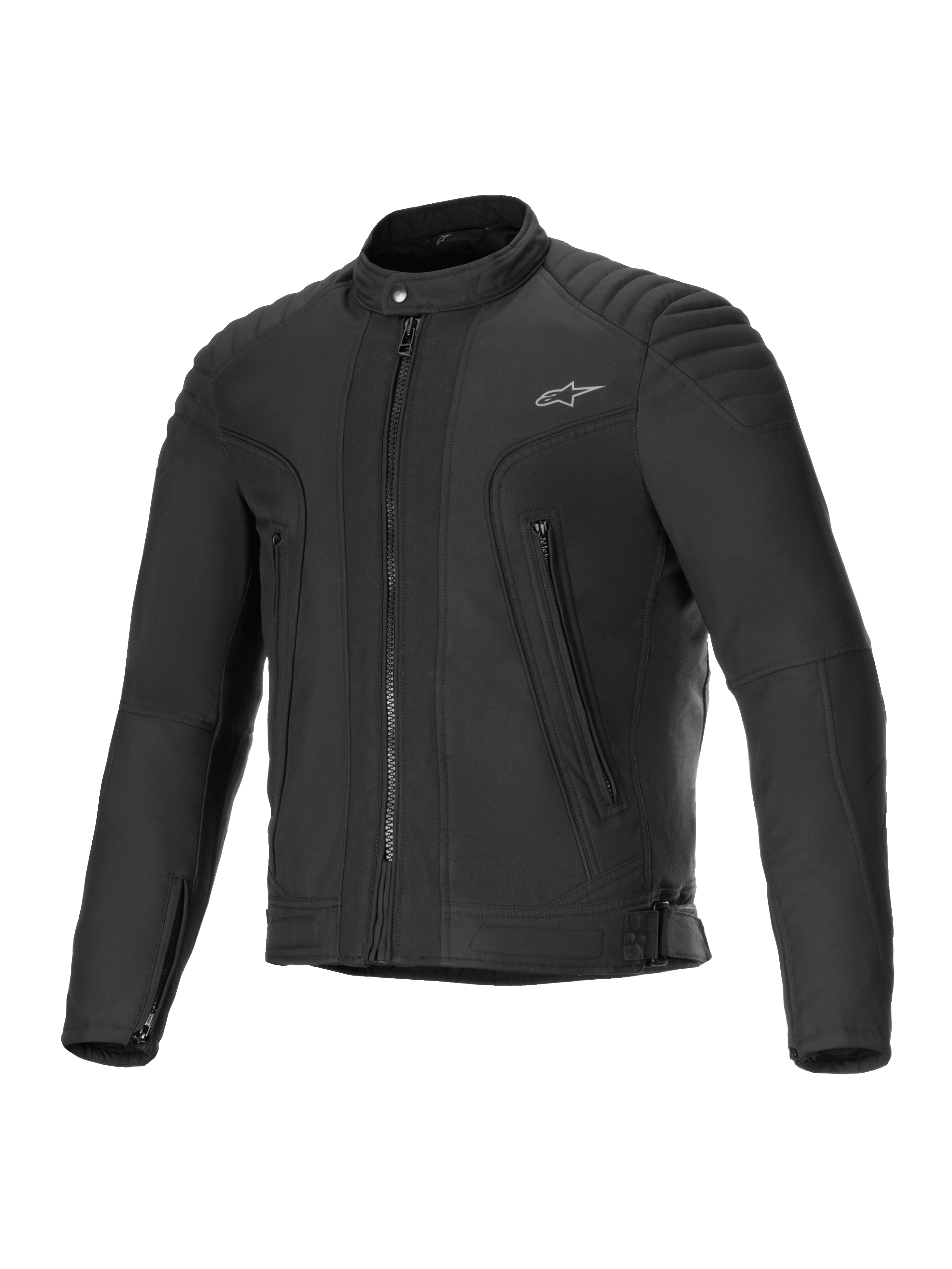 Alpinestars Veste Résistante À L’Eau Clayton, veste de moto urbaine pour homme noire, déperlante avec détails matelassés sur les épaules et poches avant zippées