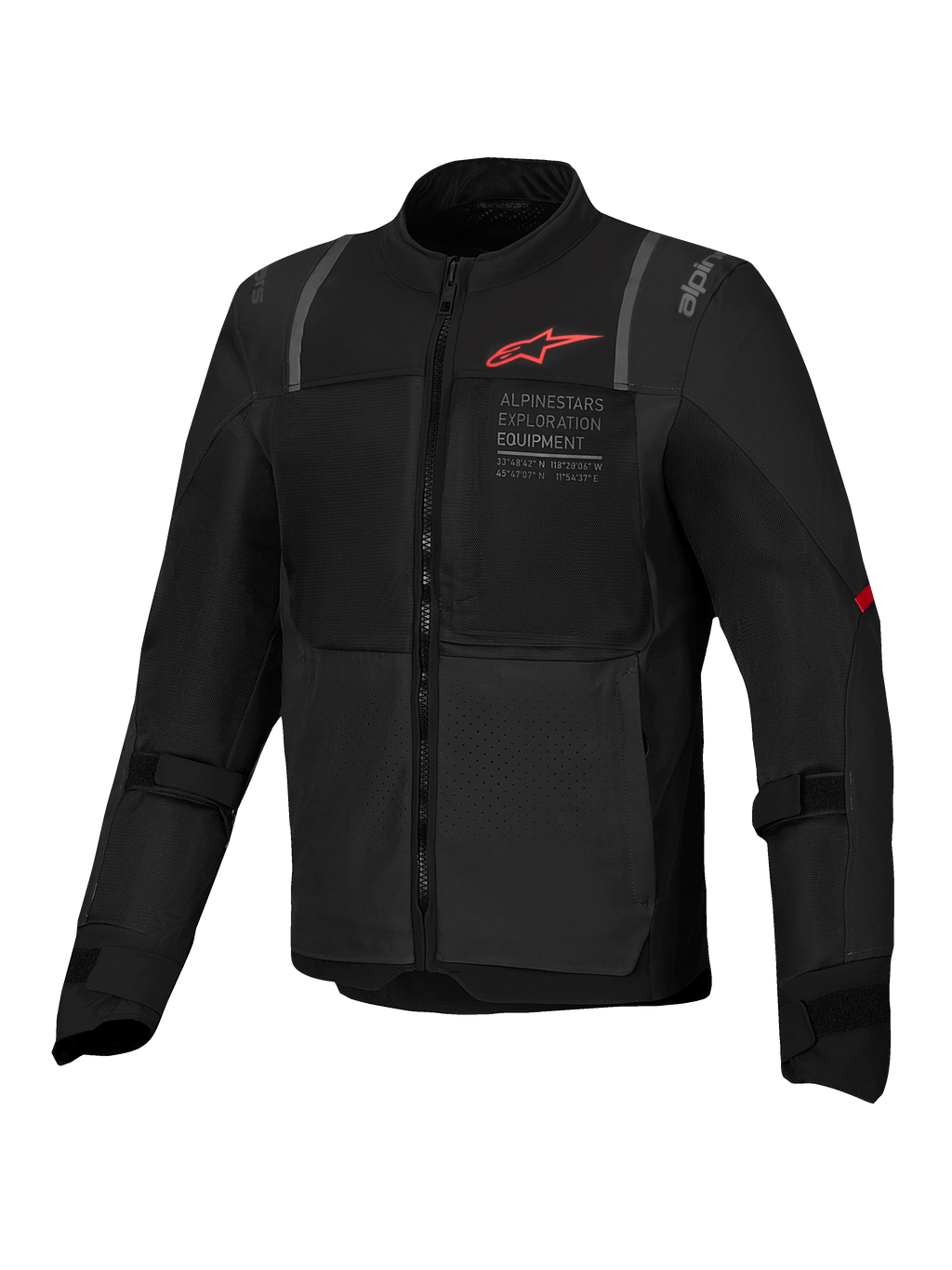 Veste Air ST-2 Alpinestars, veste de moto touring noire pour homme, avec panneaux mesh et protections certifiées CE AA.