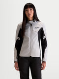 Alpinestars Stella C-1 Waterproof Veste, veste de moto urbaine pour femme gris glacier et noire, vue de face portée par un modèle