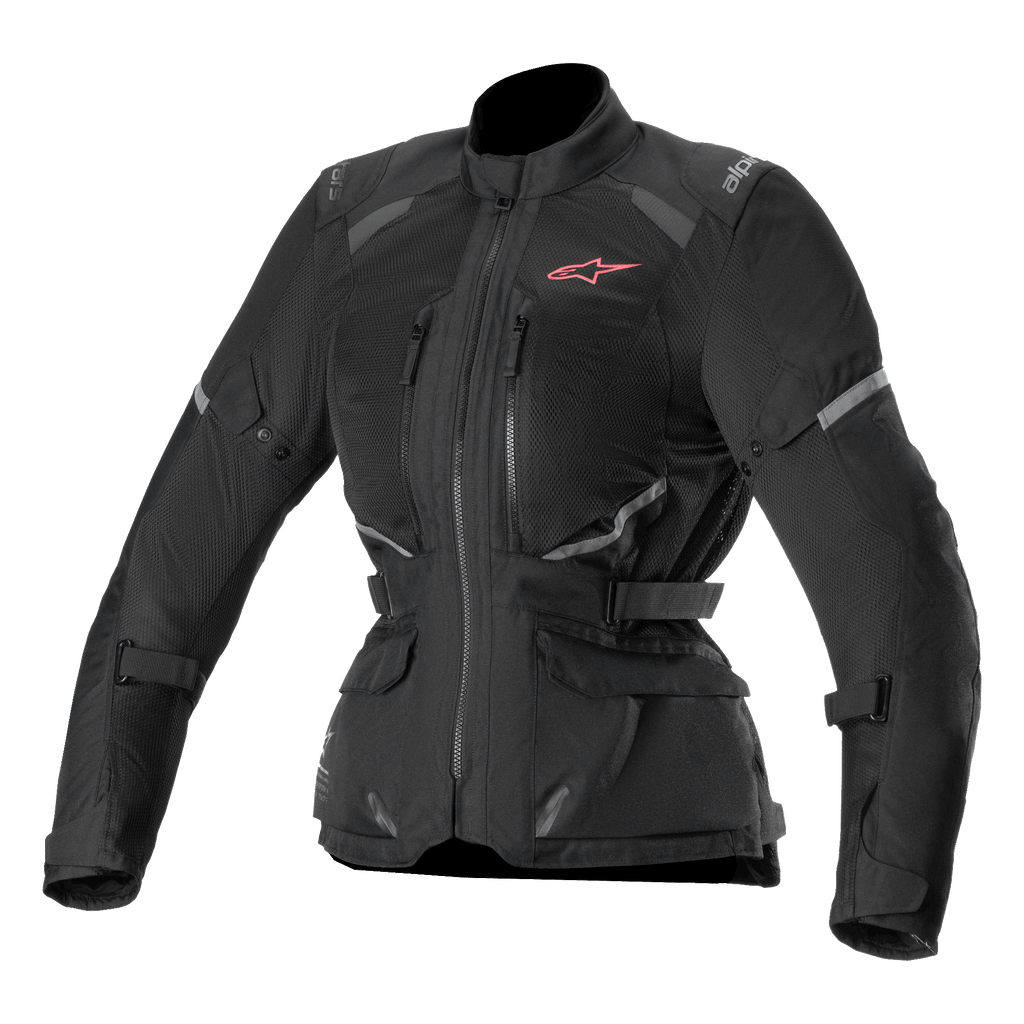 Alpinestars Veste Stella Andes Air Drystar, veste de moto touring pour femme, noire, ventilée avec mesh et compatible Tech-Air