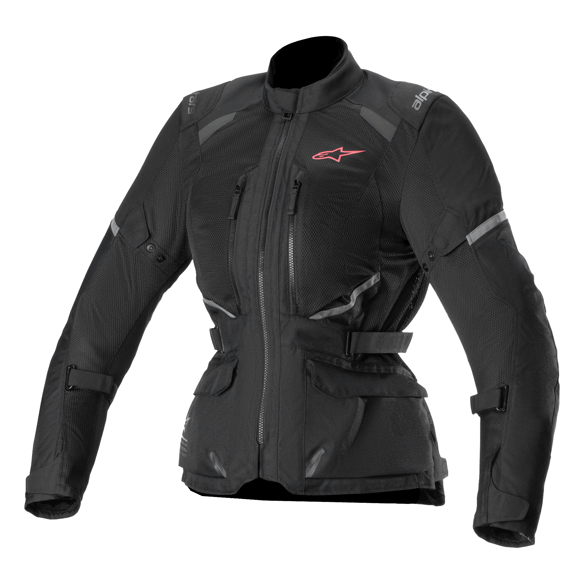 Alpinestars Veste Stella Andes Air Drystar, veste de moto touring pour femme, noire, ventilée avec mesh et compatible Tech-Air