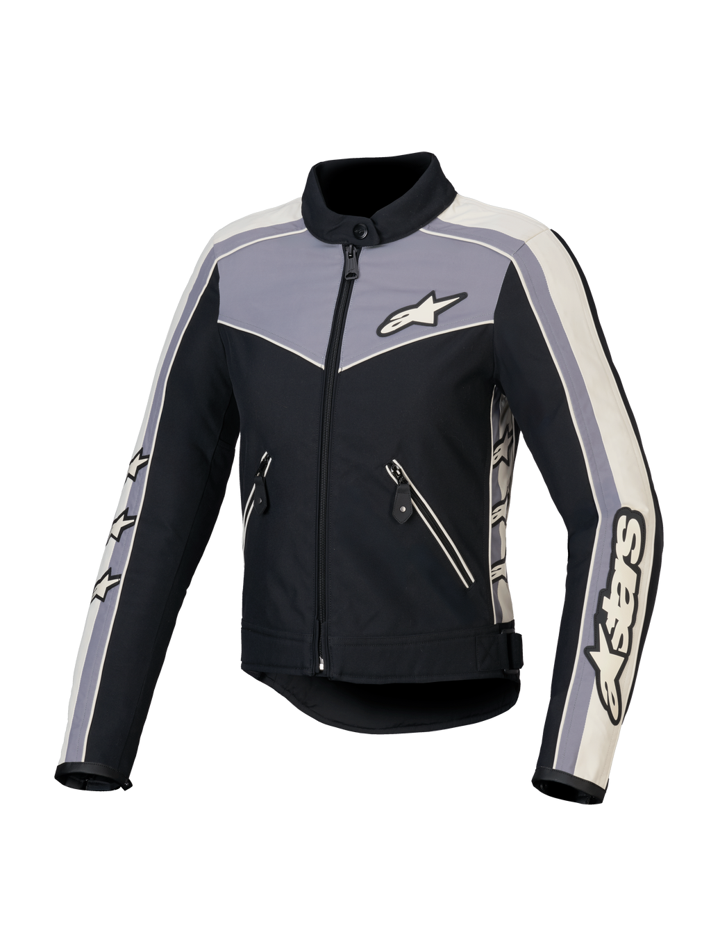 Alpinestars Veste Résistant À L'Eau Stella T-Dyno, veste de moto pour femme, noire, gris foncé et écru, résistante à l'eau, certifiée CE