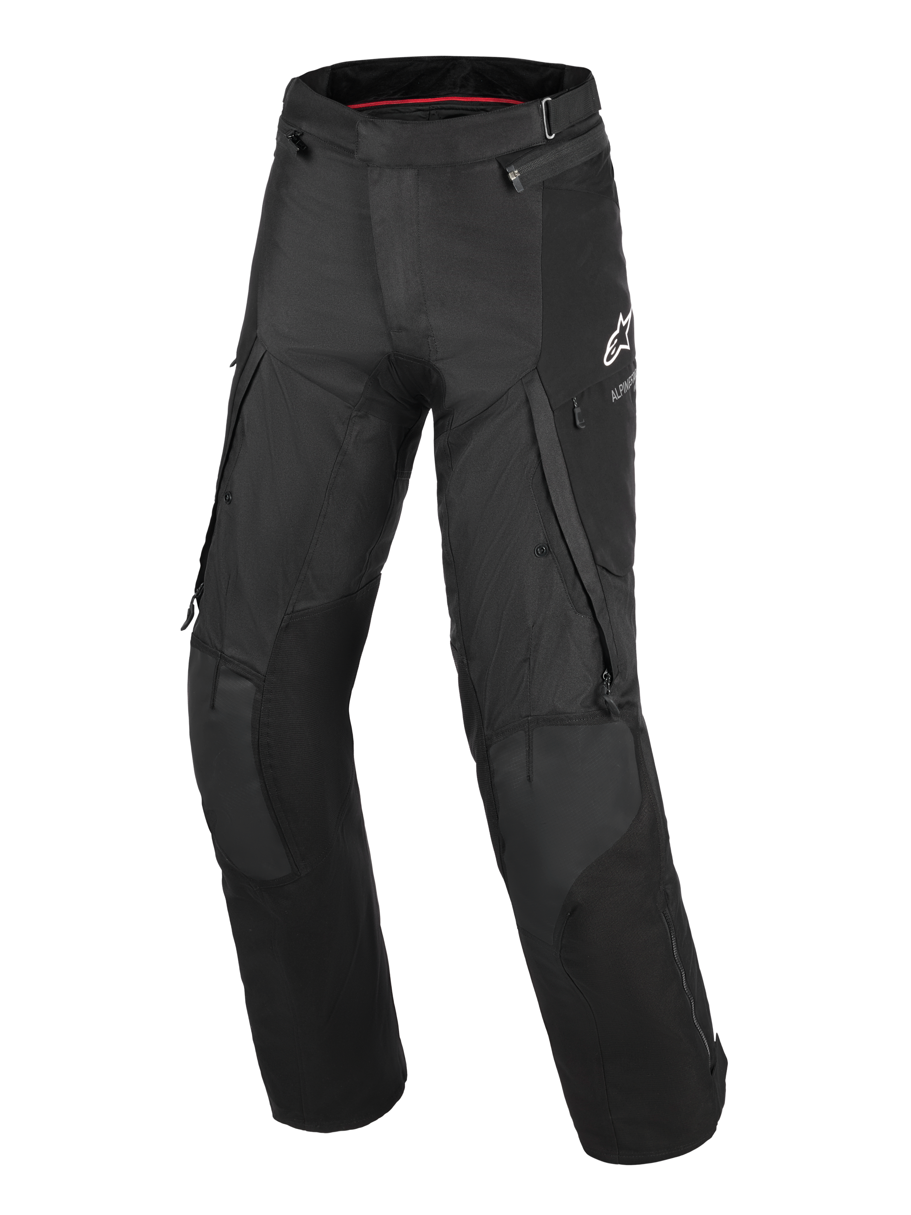 Alpinestars Andes V4 Drystar® Pants - Court, noir, pantalon de moto d'aventure en textile, doté de fermetures éclair de ventilation aux cuisses, de poches cargo résistantes à l'eau et de panneaux renforcés aux genoux, conception durable pour le touring et les trajets quotidiens par tous les temps