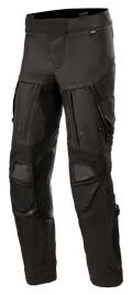 Pantalon Alpinestars Halo Drystar®, pantalon de moto touring aventure noir, doté de larges panneaux de ventilation sur les cuisses, de protections de genoux renforcées, de poches zippées et d'une construction textile durable pour une utilisation toutes saisons