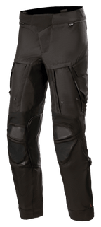 Pantalon Alpinestars Halo Drystar®, pantalon de moto touring aventure noir, doté de larges panneaux de ventilation sur les cuisses, de protections de genoux renforcées, de poches zippées et d'une construction textile durable pour une utilisation toutes saisons