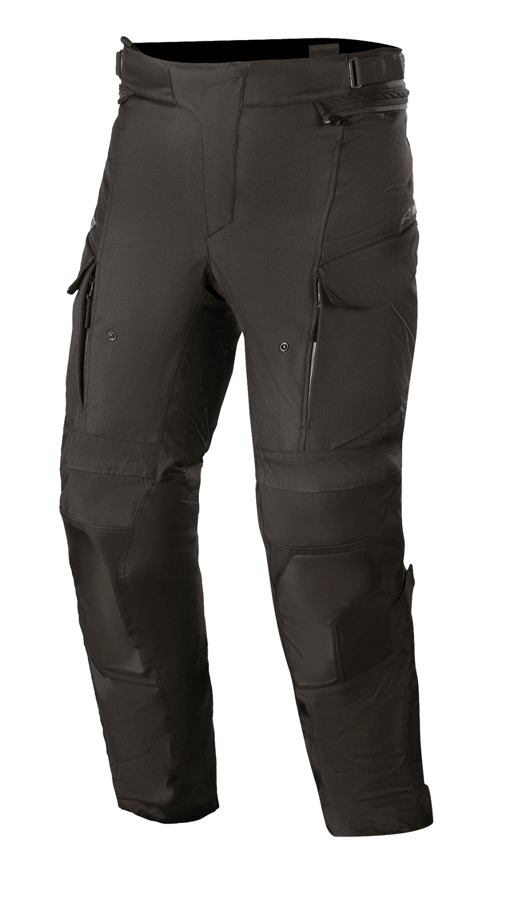 Alpinestars Andes V3 Drystar, pantalon de moto adventure touring, noir, construction textile imperméable et respirante, avec poches cargo, zones des genoux renforcées et ventilations zippées aux cuisses pour une conduite par tous les temps