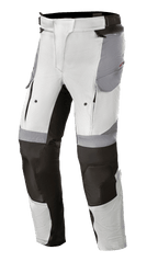 Alpinestars Stella Andes V3 Drystar®, pantalon de moto adventure touring pour femme, gris glace et gris foncé, avec aérations zippées à l'avant, poches cargo et genoux renforcés, conçu pour le touring toutes saisons