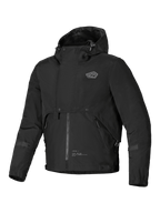 Parka Imperméable Mootant, veste de moto urbaine pour homme noire avec capuche intégrée et design modulaire, certifiée CE