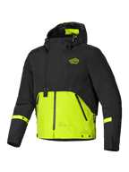 Alpinestars Parka Imperméable Mootant, parka de moto urbaine modulaire pour homme, noire et vert lime, certifiée CE