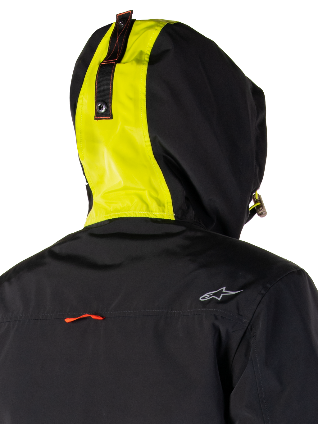 Parka imperméable Alpinestars Mootant, veste de moto, noir et vert Lime Punch, conception modulaire 3-en-1 avec capuche, style militaire utilitaire, matériau textile