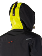 Parka imperméable Alpinestars Mootant, veste de moto, noir et vert Lime Punch, conception modulaire 3-en-1 avec capuche, style militaire utilitaire, matériau textile