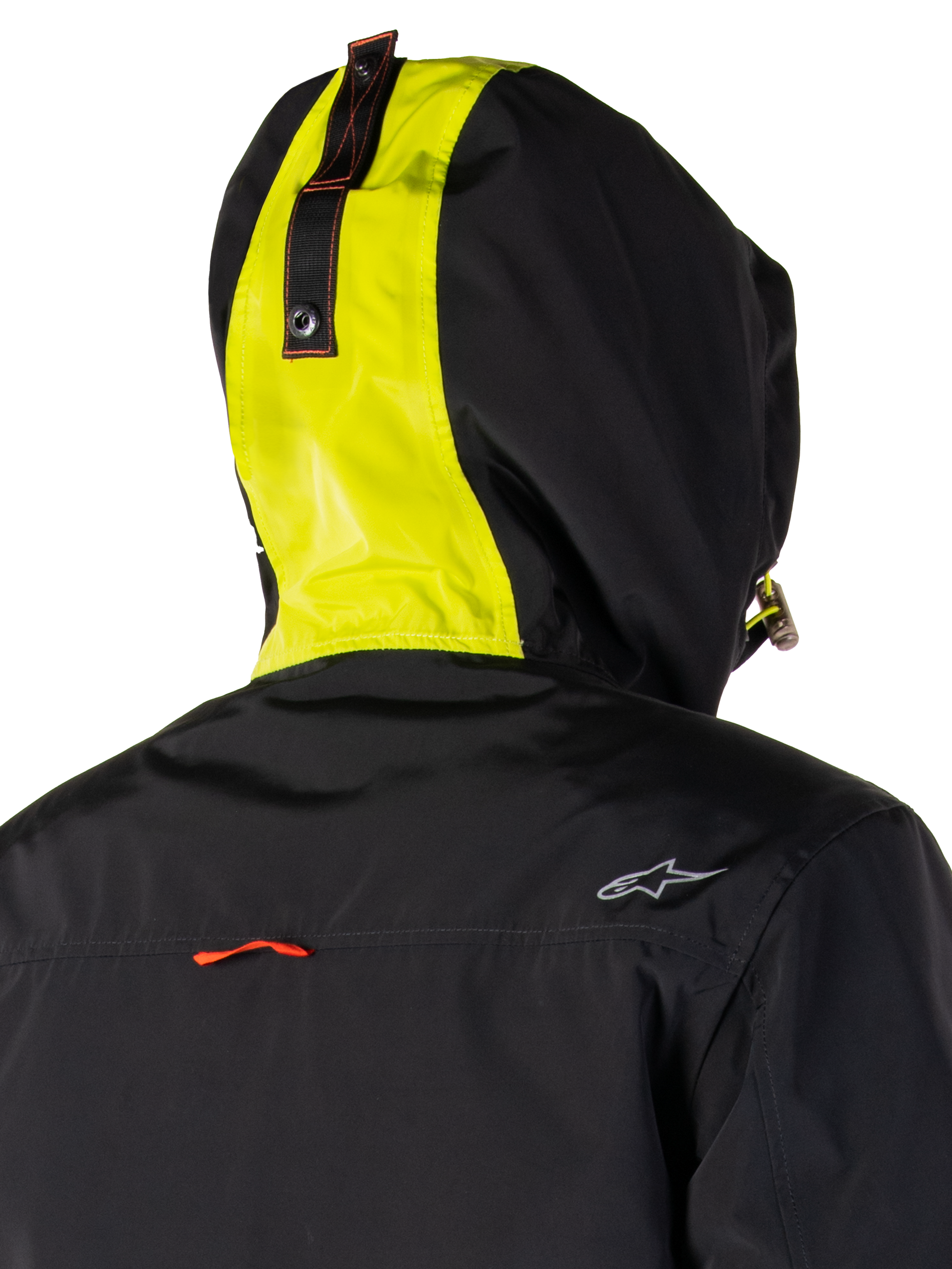 Parka imperméable Alpinestars Mootant, veste de moto, noir et vert Lime Punch, conception modulaire 3-en-1 avec capuche, style militaire utilitaire, matériau textile