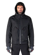 Alpinestars parka imperméable Morush, veste de moto urbaine pour homme, noire, textile avec capuche anti-tempête