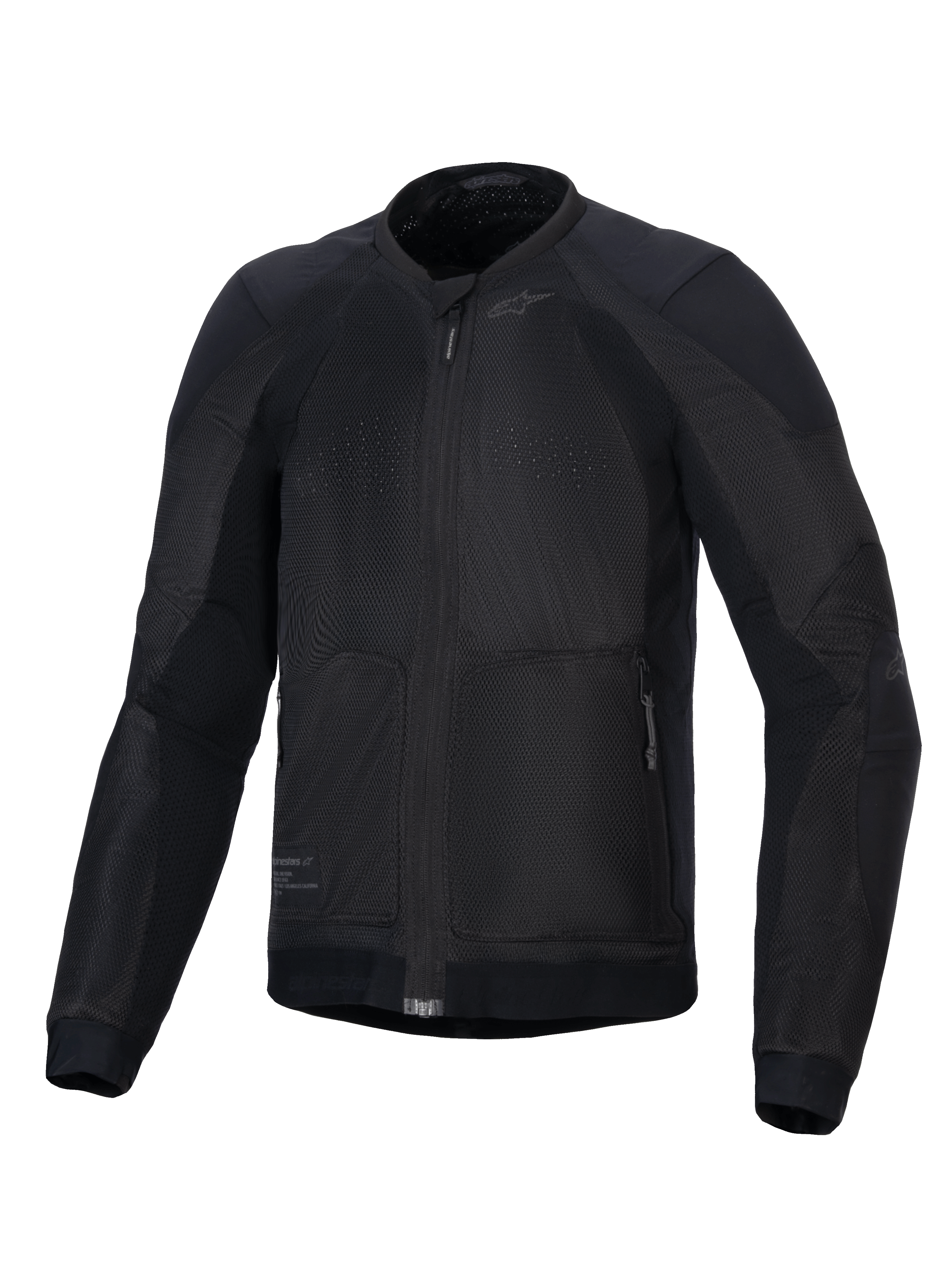 Alpinestars Troop-Air Jacket, Men's Black Urban Motorcycle Road Jacket, breathable textile mesh with CE armor.