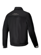 Alpinestars Veste Ignite Air, veste de moto urbaine pour homme, noire, vue de dos montrant la construction du corps en maille respirante et les graphismes inspirés du club