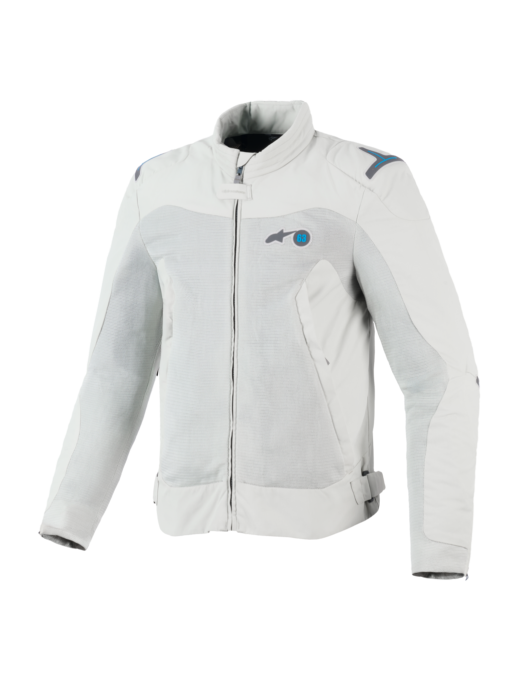 Alpinestars Veste Air Circal-1, veste de moto urbaine pour homme, grise et bleue, avec panneaux mesh ventilés et matériaux recyclés, certifiée CE