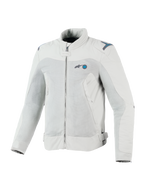 Alpinestars Veste Air Circal-1, veste de moto urbaine pour homme, grise et bleue, avec panneaux mesh ventilés et matériaux recyclés, certifiée CE
